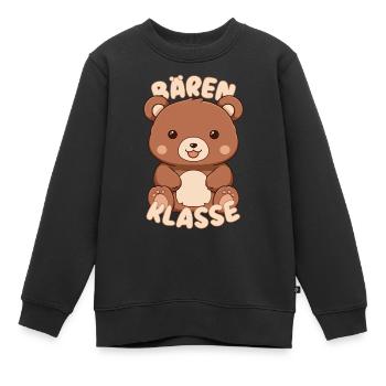 Süßes Bärenklasse Grundschule Klassentier - Kinder Premium Organic Sweatshirt - Schwarz - Vorne - AI Model Kid Female (0cm)