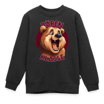Cartoon Bärenklasse Grundschule Klassentier - Kinder Premium Organic Sweatshirt - Schwarz - Vorne - AI Model Kid Female (0cm)