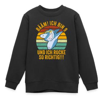 9 Jahre Junge Geschenk 9. Geburtstag Neun Neunter - Kinder Premium Organic Sweatshirt - Schwarz - Vorne - AI Model Kid Female (0cm)