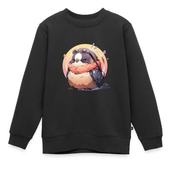 Vogel Vögel Lustige Tiere Waldbewohner Tier - Kinder Premium Organic Sweatshirt - Schwarz - Vorne - AI Model Kid Female (0cm)