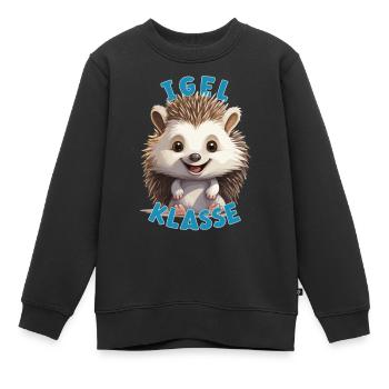 Cartoon Igelklasse Grundschule Klassentier - Kinder Premium Organic Sweatshirt - Schwarz - Vorne - AI Model Kid Female (0cm)