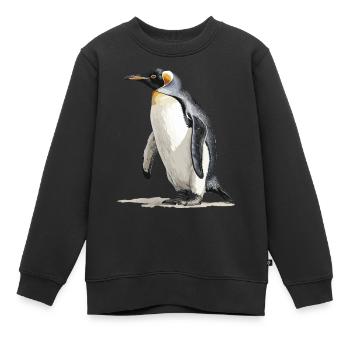 der König der Pinguine - Kinder Premium Organic Sweatshirt - Schwarz - Vorne - AI Model Kid Female (0cm)