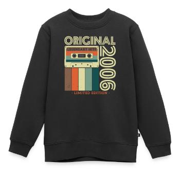 Cadeau Millésime 2006 - Sweat Premium enfant bio - noir - Devant - AI Model Kid Female (0cm)