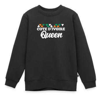 Côte d’Ivoire - Sweat Premium enfant bio - noir - Devant - AI Model Kid Female (0cm)