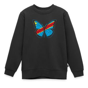 Congo - Sweat Premium enfant bio - noir - Devant - AI Model Kid Female (0cm)