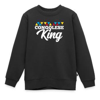 Congo - Sweat Premium enfant bio - noir - Devant - AI Model Kid Female (0cm)