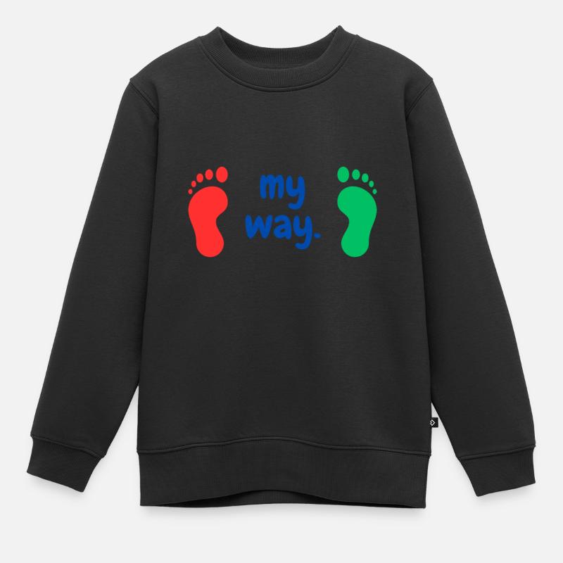 My Way 2 - Kinder Premium Organic Sweatshirt - Schwarz