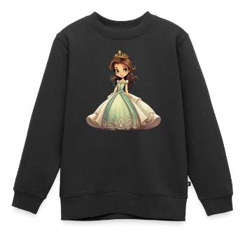 Princess Lover - Chers personnages de contes de fées - - Sweat Premium enfant bio - noir - Devant - AI Model Kid Female (0cm)