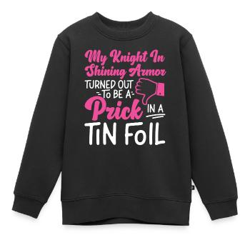 Happy Divorce Party My Knight In - Kinder Premium Organic Sweatshirt - Schwarz - Vorne - AI Model Kid Female (0cm)