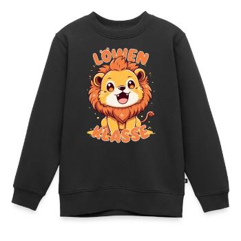 Süßes Löwenklasse Grundschule Klassentier - Kinder Premium Organic Sweatshirt - Schwarz - Vorne - AI Model Kid Female (0cm)