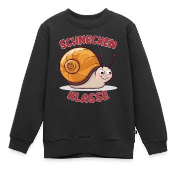Süßes Schneckenklasse Grundschule Klassentier - Kinder Premium Organic Sweatshirt - Schwarz - Vorne - AI Model Kid Female (0cm)
