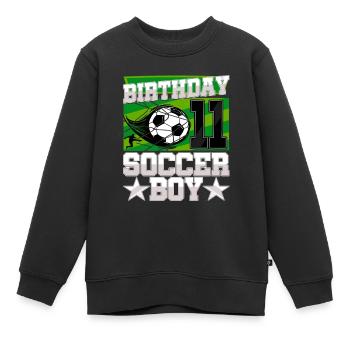 11th birthday Boy Soccer 11 Years Old Gifts - Kinder Premium Organic Sweatshirt - Schwarz - Vorne - AI Model Kid Female (0cm)