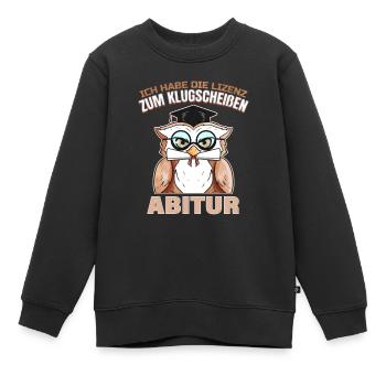 Abitur Abschluss Abi Glückwunsch für - Kinder Premium Organic Sweatshirt - Schwarz - Vorne - AI Model Kid Female (0cm)