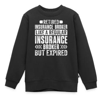 Courtier d’assurance drôle - Sweat Premium enfant bio - noir - Devant - AI Model Kid Female (0cm)