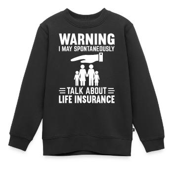 Funny Agent Broker - Kinder Premium Organic Sweatshirt - Schwarz - Vorne - AI Model Kid Female (0cm)