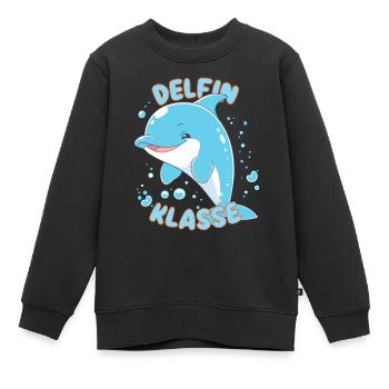 Süßes Delfinklasse Grundschule Klassentier - Kinder Premium Organic Sweatshirt - Schwarz - Vorne - AI Model Kid Female (0cm)