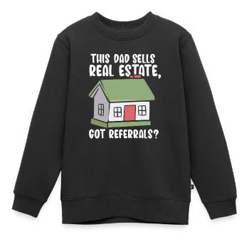 Dieser Vater verkauft Immobilien Immobilienmakler - Kinder Premium Organic Sweatshirt - Schwarz - Vorne - AI Model Kid Female (0cm)