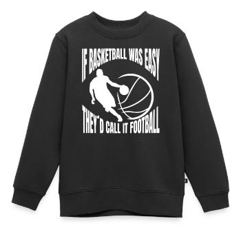 Basketball Basketball Player Basketball Team - Sweat Premium enfant bio - noir - Devant - AI Model Kid Female (0cm)