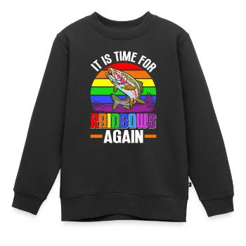 Funny Fishing Men Women - Kinder Premium Organic Sweatshirt - Schwarz - Vorne - AI Model Kid Female (0cm)