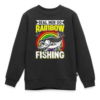 Funny Fishing Men Women - Kinder Premium Organic Sweatshirt - Schwarz - Vorne - AI Model Kid Female (0cm)