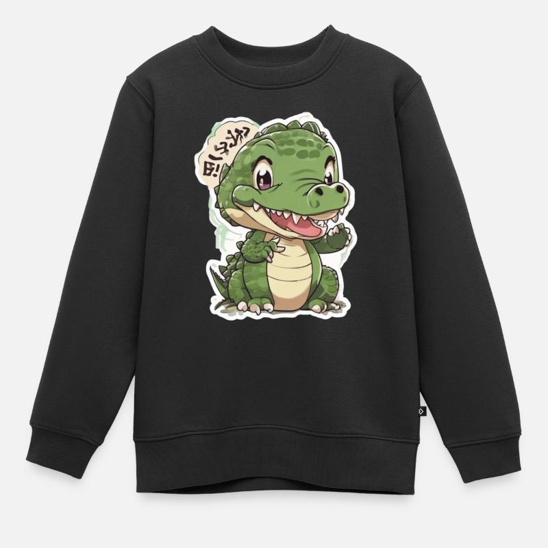 crocodile bébé crocodile - Sweat Premium enfant bio - noir