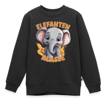 Cartoon Elefantenklasse Grundschule Klassentier - Kinder Premium Organic Sweatshirt - Schwarz - Vorne - AI Model Kid Female (0cm)