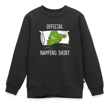 Offizielles Schlafshirt Krokodil - Kinder Premium Organic Sweatshirt - Schwarz - Vorne - AI Model Kid Female (0cm)