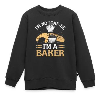 Boulangerie Boulangerie Pâtisserie Confiserie Boulanger Confiserie - Sweat Premium enfant bio - noir - Devant - AI Model Kid Female (0cm)