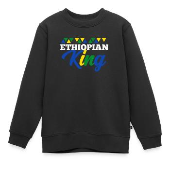 Éthiopie - Sweat Premium enfant bio - noir - Devant - AI Model Kid Female (0cm)