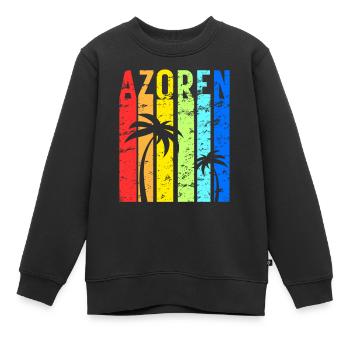 Azoren Portugal Atlantik Insel Idee - Kinder Premium Organic Sweatshirt - Schwarz - Vorne - AI Model Kid Female (0cm)