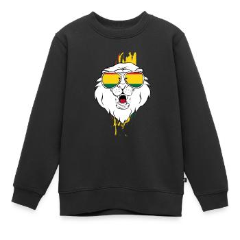 Ghana - Kinder Premium Organic Sweatshirt - Schwarz - Vorne - AI Model Kid Female (0cm)