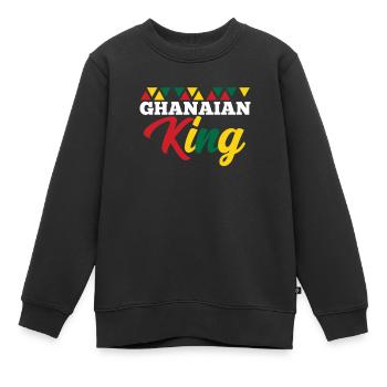 Ghana - Kinder Premium Organic Sweatshirt - Schwarz - Vorne - AI Model Kid Female (0cm)