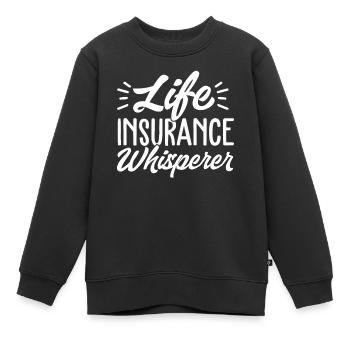 Funny Agent Broker - Kinder Premium Organic Sweatshirt - Schwarz - Vorne - AI Model Kid Female (0cm)