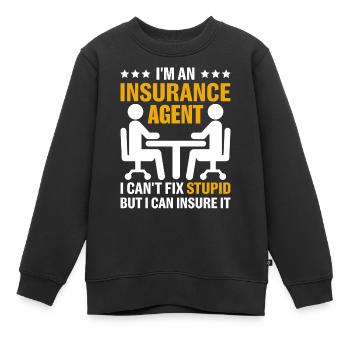 Courtier bizarre - Sweat Premium enfant bio - noir - Devant - AI Model Kid Female (0cm)