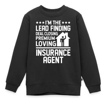 Étrange courtier - Sweat Premium enfant bio - noir - Devant - AI Model Kid Female (0cm)