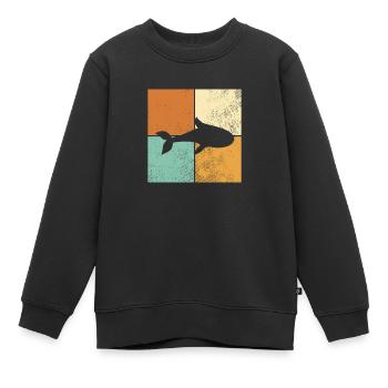 Poisson - Sweat Premium enfant bio - noir - Devant - AI Model Kid Female (0cm)