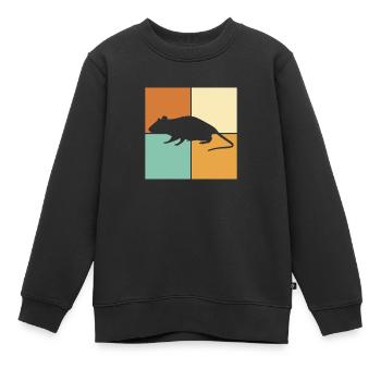 Mouse - Kids Premium Organic Sweatshirt - black - Front - AI Model Kid Female (0cm)