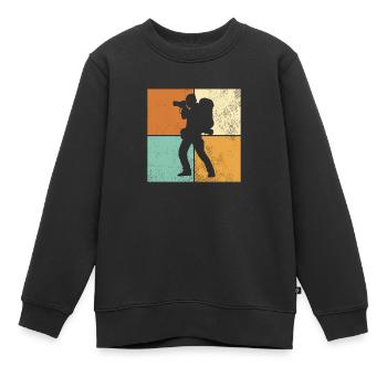 Fotografie - Kinder Premium Organic Sweatshirt - Schwarz - Vorne - AI Model Kid Female (0cm)