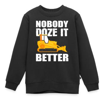 Lustiger Anbieter schwerer Geräte Bulldozer -Opera - Kinder Premium Organic Sweatshirt - Schwarz - Vorne - AI Model Kid Female (0cm)