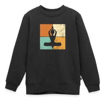 Meditation - Kinder Premium Organic Sweatshirt - Schwarz - Vorne - AI Model Kid Female (0cm)