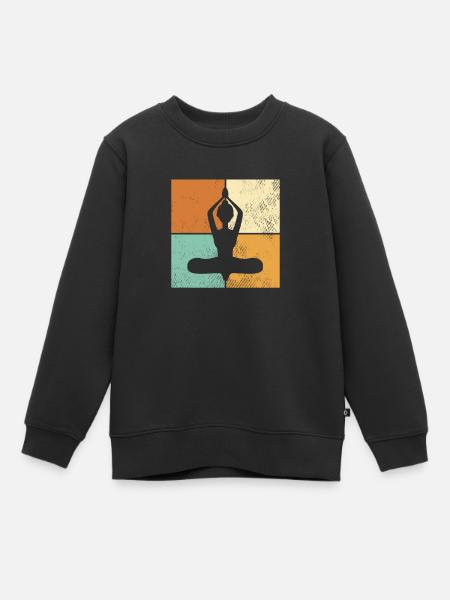 Meditation - Kinder Premium Organic Sweatshirt - Schwarz