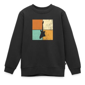 Rock - Kinder Premium Organic Sweatshirt - Schwarz - Vorne - AI Model Kid Female (0cm)