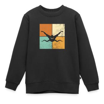 Nager - Sweat Premium enfant bio - noir - Devant - AI Model Kid Female (0cm)