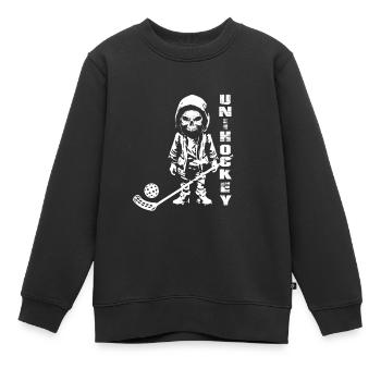 Floorball Floorball Ball Sports - Sweat Premium enfant bio - noir - Devant - AI Model Kid Female (0cm)