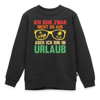 Sommerurlaub Urlauber Urlaub - Kinder Premium Organic Sweatshirt - Schwarz - Vorne - AI Model Kid Female (0cm)