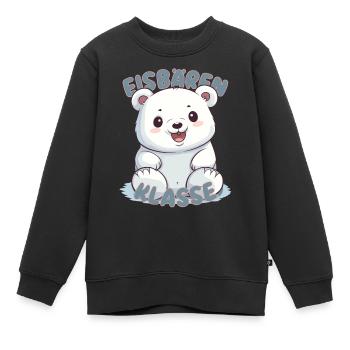 Süßes Eisbärenklasse Grundschule Klassentier - Kinder Premium Organic Sweatshirt - Schwarz - Vorne - AI Model Kid Female (0cm)