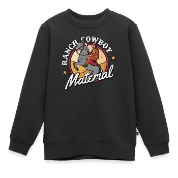 Rodeo Cowboy Ranch Cowboy - Sweat Premium enfant bio - noir - Devant - AI Model Kid Female (0cm)