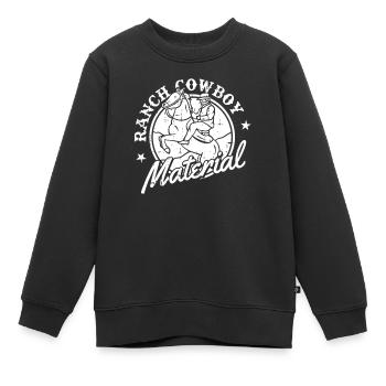 Rodeo Cowboy Funny Ranch Cowboy - Sweat Premium enfant bio - noir - Devant - AI Model Kid Female (0cm)