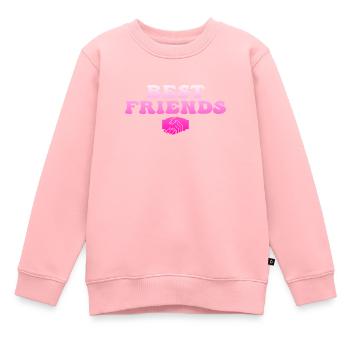 Meilleurs ami - Sweat Premium enfant bio - rose - Devant - AI Model Kid Female (0cm)