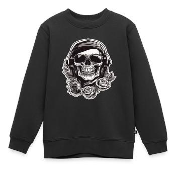 Totenkopf Totenschädel Skulls Skull - Kinder Premium Organic Sweatshirt - Schwarz - Vorne - AI Model Kid Female (0cm)